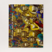 Sluit foto's van gouden Boeddha-beelden: Legpuzzel (Verticaal)