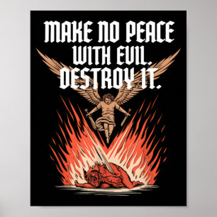 Sluit Geen Vrede Met Kwaad Aartsengel Michael Jezu Poster