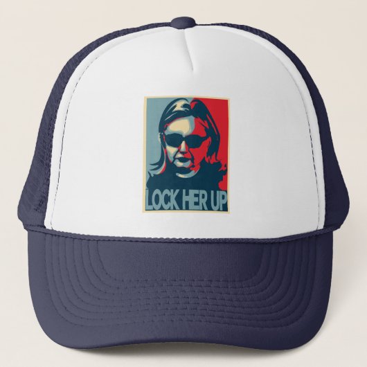 SLUIT HAAR OP Anti-Hillary Clinton Trucker Hat Trucker Pet (Voorkant)