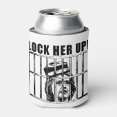 Sluit haar op Hillary Clinton Can Coozie (Blikje Voorkant)