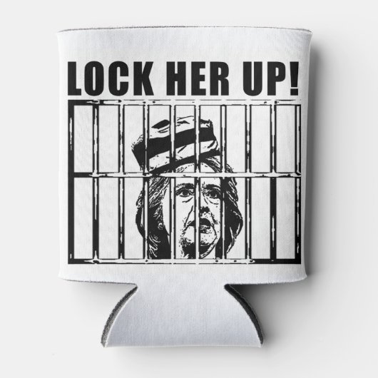 Sluit haar op Hillary Clinton Can Coozie (Voorkant)