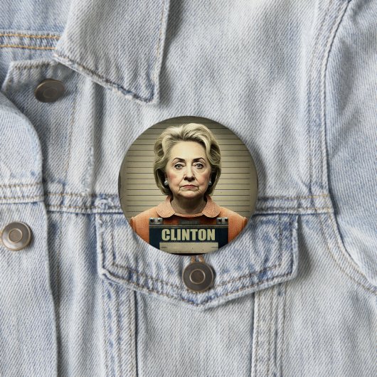 Sluit haar op! - Hillary Clinton Ronde Button 7,6 Cm (In situ)