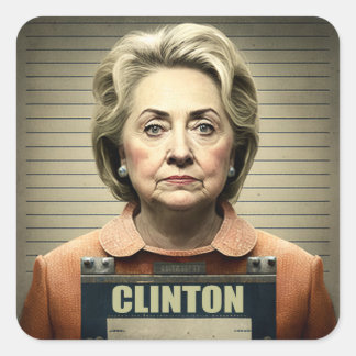 Sluit haar op! - Hillary Clinton Vierkante Sticker