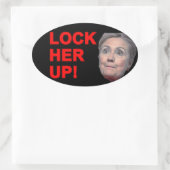 Sluit haar op ovale sticker (Tas)