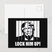 Sluit hem op! Anti-Trump Politieke Humor Briefkaart (Voorkant / Achterkant)