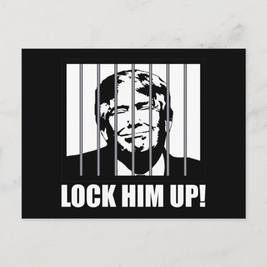 Sluit hem op! Anti-Trump Politieke Humor Briefkaart (Voorkant)