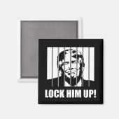 Sluit hem op! Anti-Trump Politieke Humor Magneet (Voorkant / Achterkant)