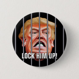 Sluit hem op - Anti-verrader President Trump Ronde Button 5,7 Cm
