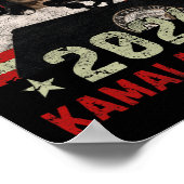 Sluit hem op Kamala Harris 2024 Amerikaanse vlag D Poster (Hoek)