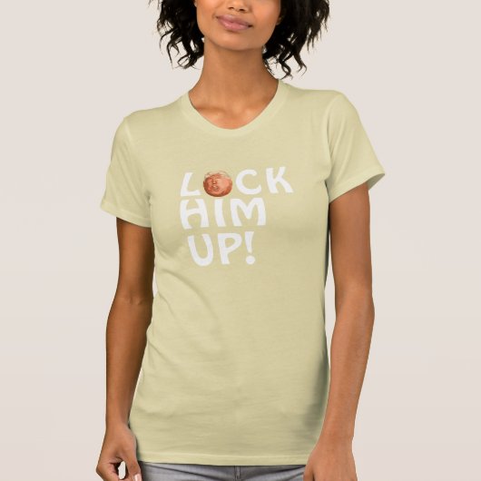 "Sluit hem op!" Met Trump Fat Face T-shirt (Voorkant)