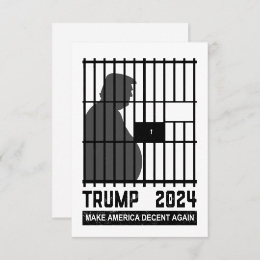 Sluit hem op Trump 2024 Maak Amerika weer fatsoenl Bedankkaart (Voorkant / Achterkant)