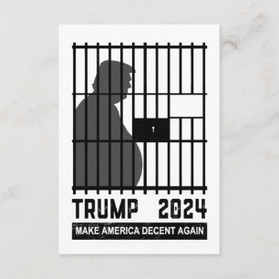 Sluit hem op Trump 2024 Maak Amerika weer fatsoenl Informatiekaartje