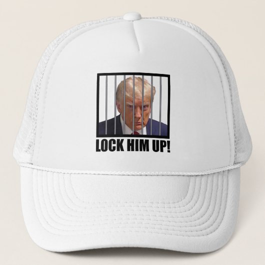 Sluit hem op! Trump Mugshot Trucker Pet (Voorkant)