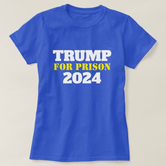 "Sluit hem op! Trump voor de gevangenis" T-shirt (Design voorkant)