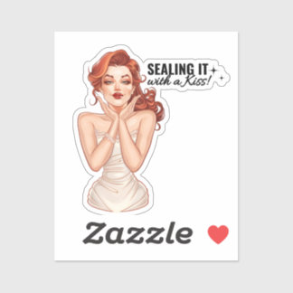 Sluit het af met een kus! sticker