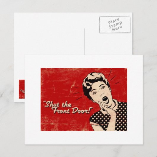 Sluit het Briefkaart van de Voordeur (Voorkant / Achterkant)