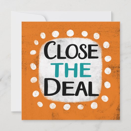 Sluit het deal Wenskaart Kaart (Voorkant)