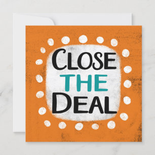 Sluit het deal Wenskaart Kaart