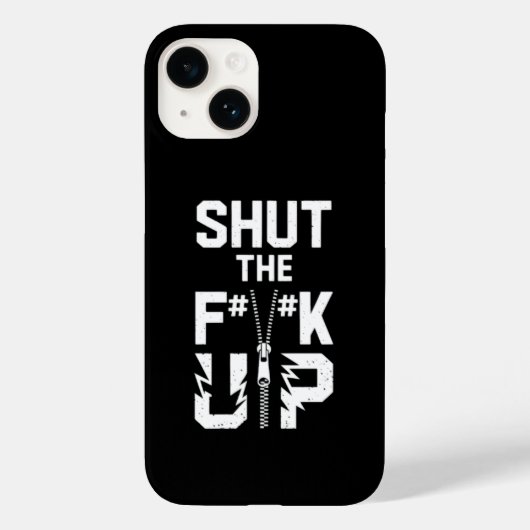Sluit het F#%K Up Bold Typography iPhone 14 Hoesje (Achterkant)