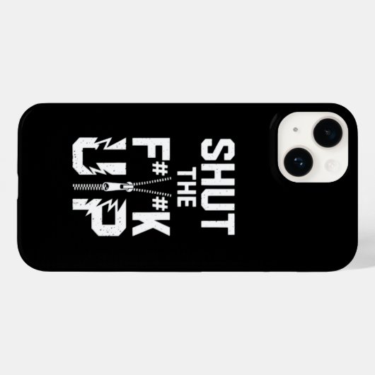 Sluit het F#%K Up Bold Typography iPhone 14 Hoesje (Achterkant (horizontaal))