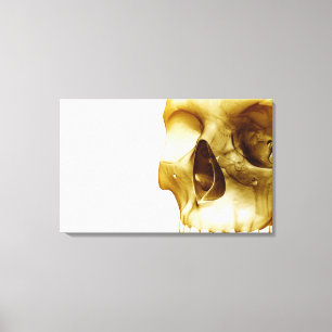 Sluit het frontale uitzicht van de hersenen in een canvas afdruk