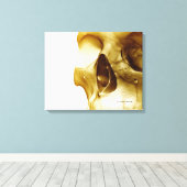 Sluit het frontale uitzicht van de hersenen in een canvas afdruk (Insitu (Houten vloer))