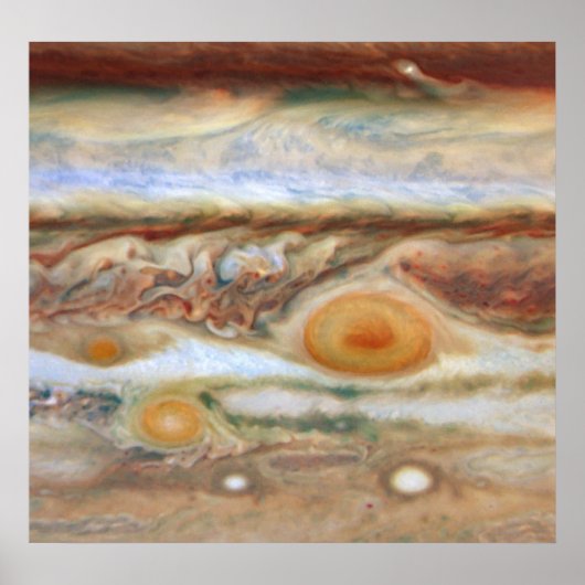 Sluit het Uitzicht van de Big Red Spot van Planet  Poster (Voorkant)