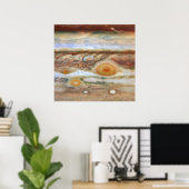 Sluit het Uitzicht van de Big Red Spot van Planet  Poster (Thuiskantoor)