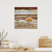 Sluit het Uitzicht van de Big Red Spot van Planet  Poster (Keuken)