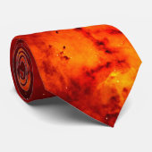 Sluit het Uitzicht van de rode rosette-nevel Stropdas (Opgerold)