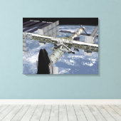 Sluit het uitzicht van de Sluiting die is gedokt Canvas Afdruk (Insitu (Houten vloer))