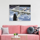 Sluit het uitzicht van de Sluiting die is gedokt Canvas Afdruk (Insitu (Woonkamer))