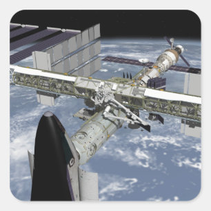 Sluit het uitzicht van de Sluiting die is gedokt Vierkante Sticker