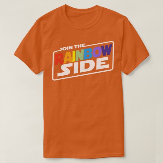 Sluit je aan bij de Rainbow Side T-shirt (Design voorkant)