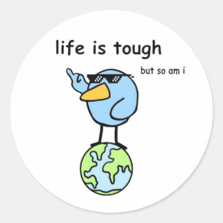 Sluit je aan bij de zwerm vogels en vlieg hoog sam ronde sticker