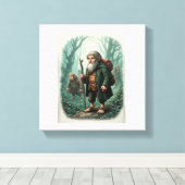 Sluit je aan bij een groep hobbits op hun grillige canvas afdruk (Insitu (Houten vloer))