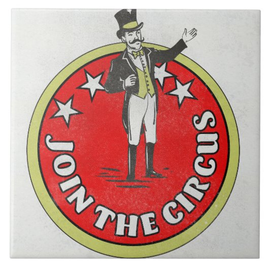 Sluit je aan bij het circus tegeltje (Voorkant)