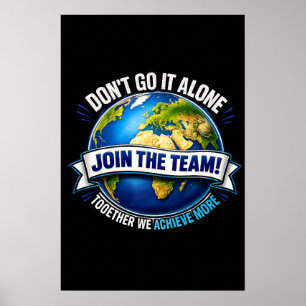 Sluit je aan bij het Team – Mondiaal Samenwerkings Poster