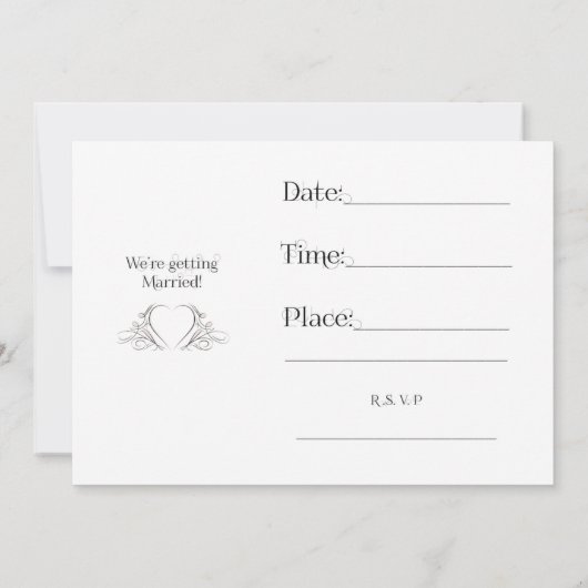 Sluit je aan bij onze speciale dag, trouwuitnodigi kaart (Achterkant)