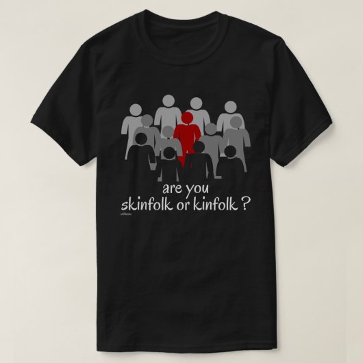 SLUIT JE AAN HET SCHERM OF KINFOLK? T-SHIRT (Design voorkant)
