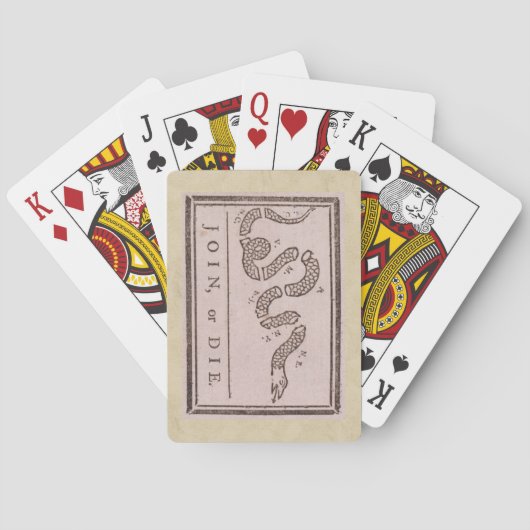 Sluit je aan of sterf door Benjamin Franklin Pokerkaarten (Achterkant)