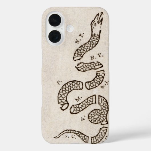 Sluit je aan of sterf Ratelslang: Cartoon Benjamin Case-Mate iPhone Case (Achterkant)