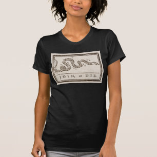Sluit je aan of sterf Ratelslang: Cartoon Benjamin T-shirt