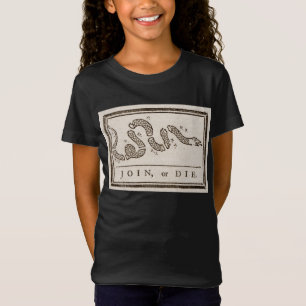 Sluit je aan of sterf Ratelslang: Cartoon Benjamin T-shirt