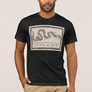 Sluit je aan of sterf Ratelslang: Cartoon Benjamin T-shirt