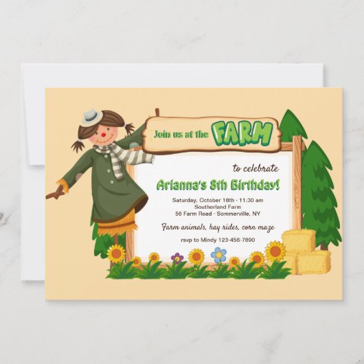 Sluit je bij ons aan op de boerderij Uitnodiging (Voorkant)