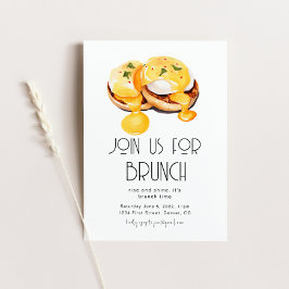 Sluit je bij ons aan voor brunch uitnodiging templ