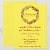 Sluit je bij ons aan voor het Thanksgivingdiner Kaart (Voorkant / Achterkant)