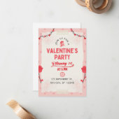 Sluit je bij ons aan voor Valentijnsfeest Notitiekaartje (Voorkant / Achterkant in situ)