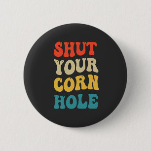 Sluit je Cornhole Grappige Sport Retro Gift Ronde Button 5,7 Cm
